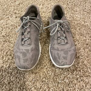 Cole Haan Women's Perforated Lace-Up Sneakers in Light Gray